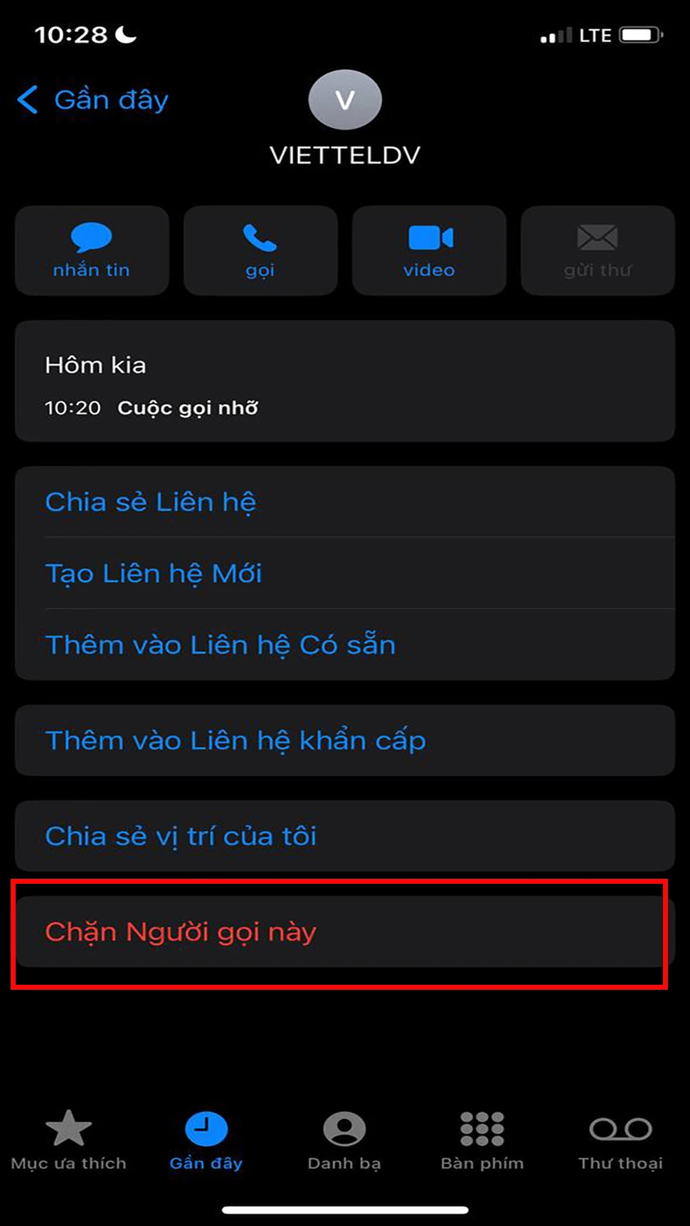 Chặn số lạ trực tiếp trên iPhone 