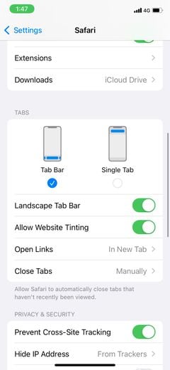 Thật tuyệt vời khi bạn có thể tạo giao diện mới cho Safari trên iPhone.