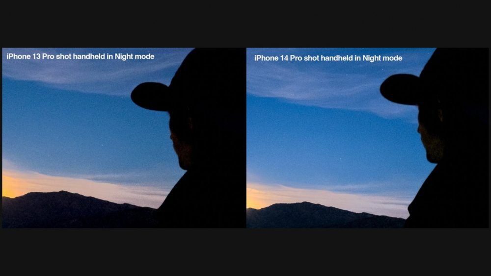 chụp ở chế độ Ban đêm của iPhone 13 Pro và iPhone 14 Pro.