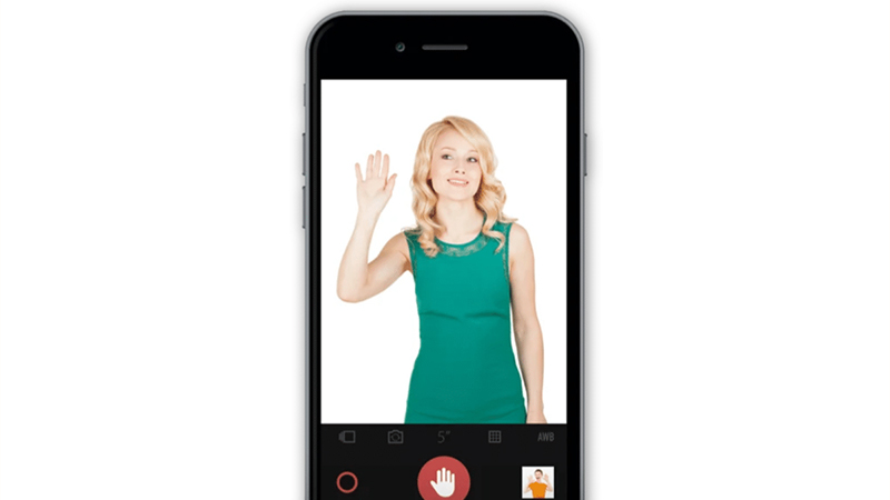 camera cử chỉ tay kaca iphone