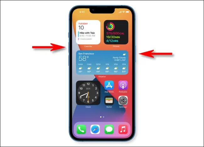 chụp màn hình iphone 13