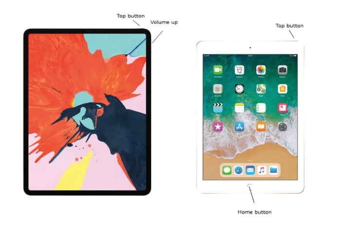 chụp màn hình trên ipad