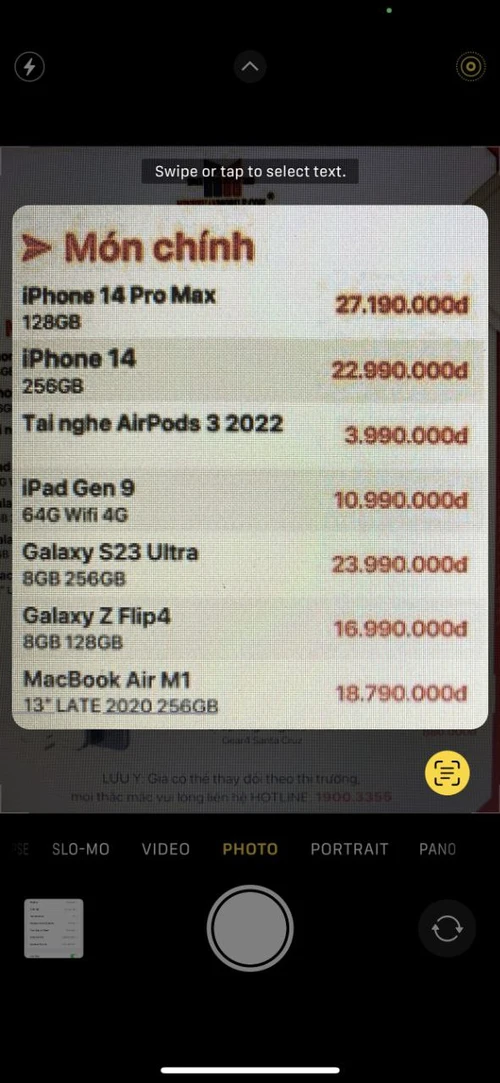 Chuyển đổi hình ảnh thành văn bản ngay trên iPhone
