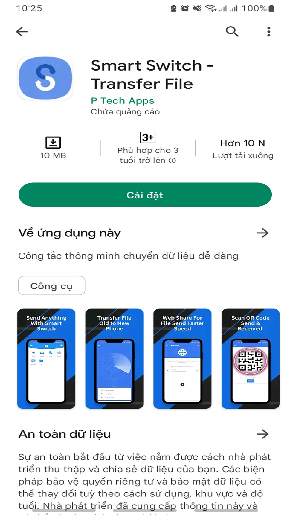 Bước 1: Cài ứng dụng Smart Switch Mobile về điện thoại cũ của mình. Và sau đó, thực hiện kết nối 2 điện thoại về chung một đường truyền mạng 