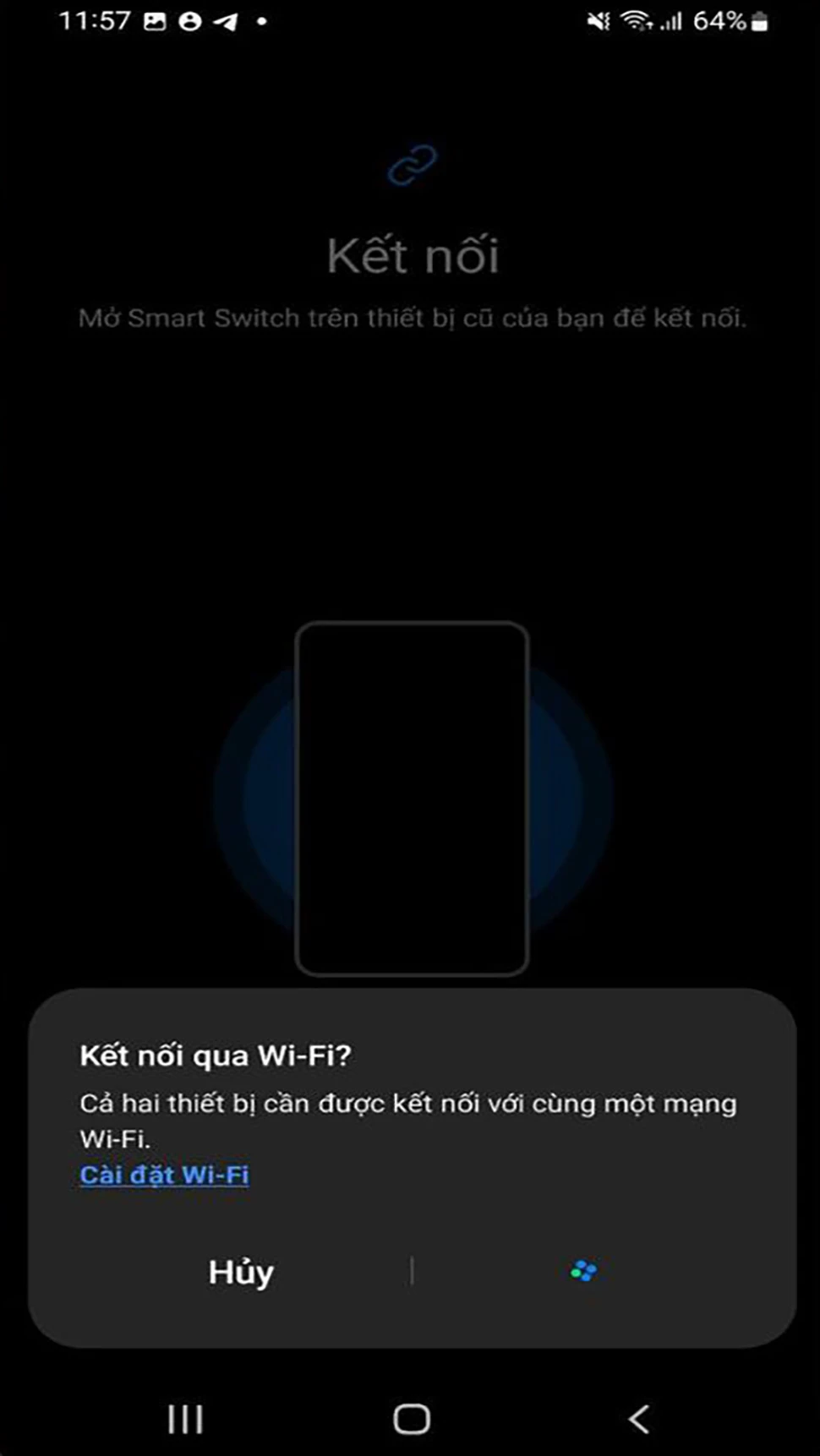 Bước 4: Đến bước này, Samsung Galaxy S23 sẽ tiến hành kết nối với điện thoại cũ để truyền dữ liệu > nhấn nút Sao chép