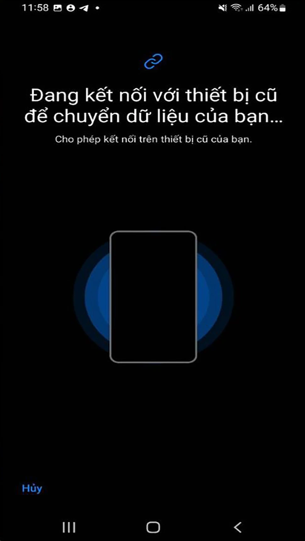 Bước 4: Đến bước này, Samsung Galaxy S23 sẽ tiến hành kết nối với điện thoại cũ để truyền dữ liệu > nhấn nút Sao chép