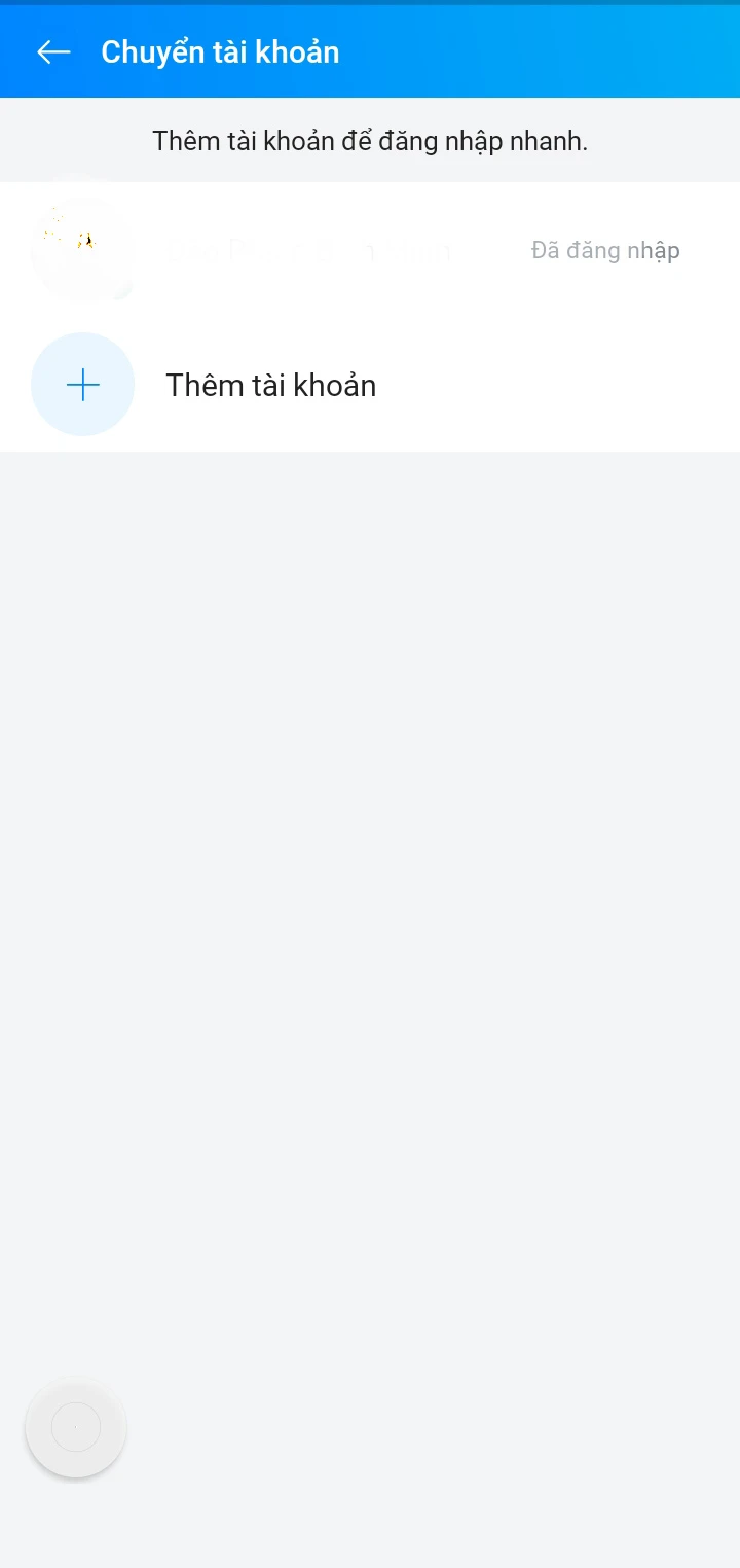 Bước 2: Chọn Chuyển tài khoản > nhấn chọn mục Thêm tài khoản