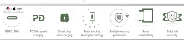 Cốc sạc nhanh ACEFAST 20W Type-C PD3.0 A120W
