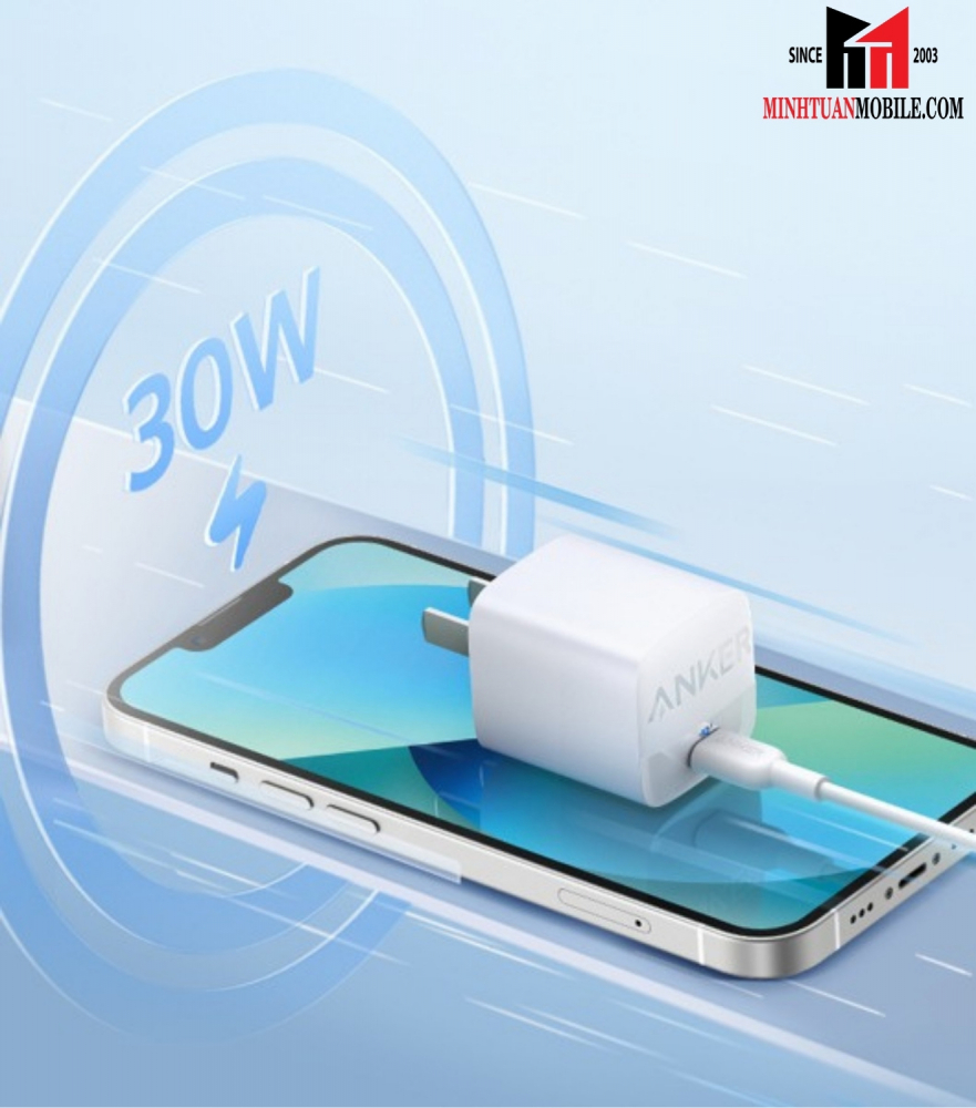 Cốc sạc nhanh Anker 30W Type-C PD 313 Charger Series 3 A2639