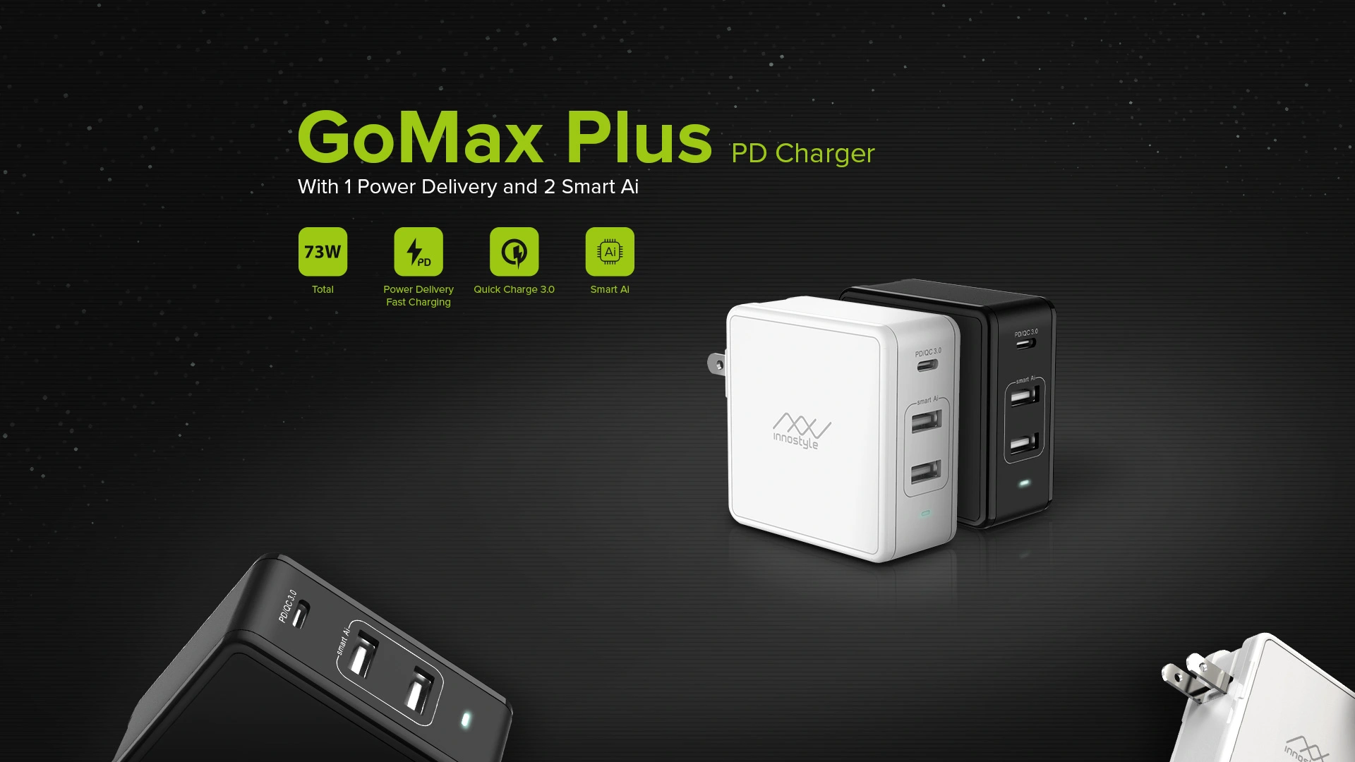 Cốc Sạc Nhanh Đa Cổng PD Smart AI Innostyle Gomax Plus 73W ( Cũ Hộp )