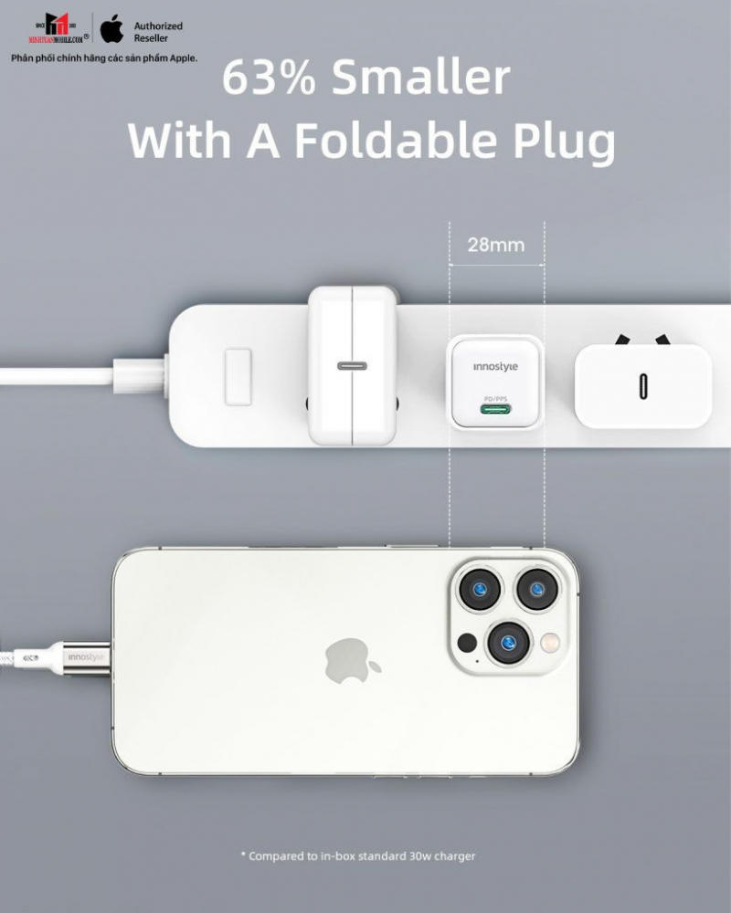 Cốc sạc nhanh Innostyle 30W Minigo GaN II PD-PPS IC30G