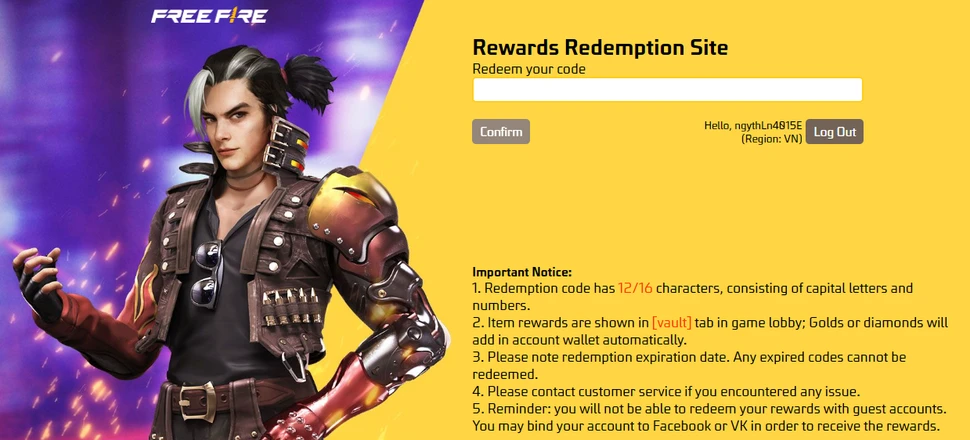 Dễ dàng nhận code Free Fire 2023