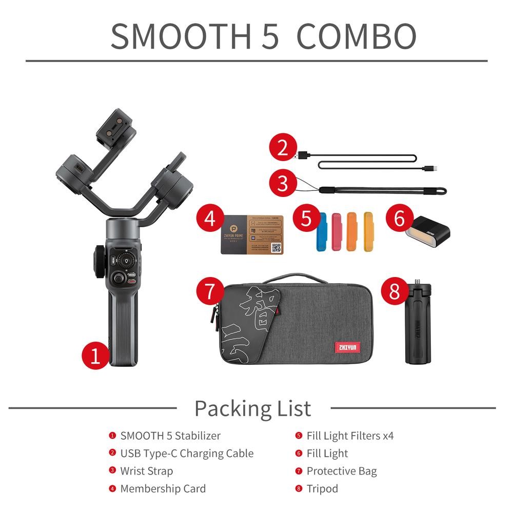 Combo Gimbal chống rung Zhiyun Smooth 5