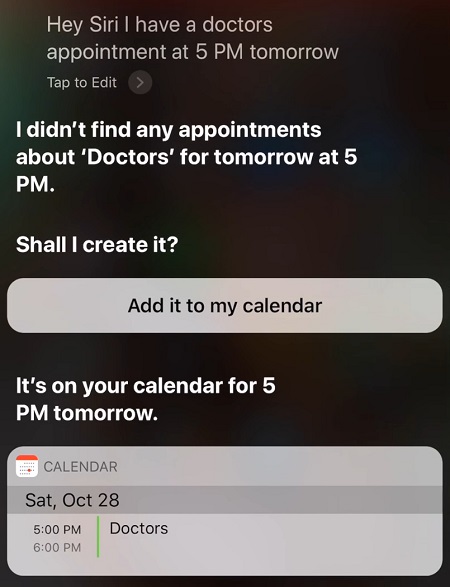 Hỏi Siri bất kì cuộc hẹn nào mà bạn đã lên lịch sẵn trên iPhone