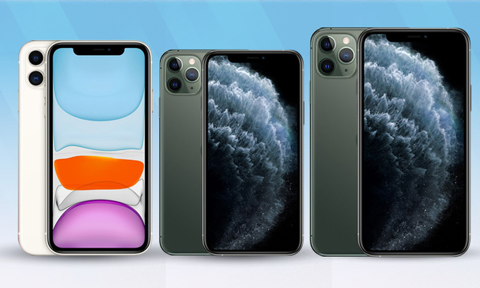 Kích thước iPhone qua các đời - iPhone 11, 11 Pro và 11 Pro Max