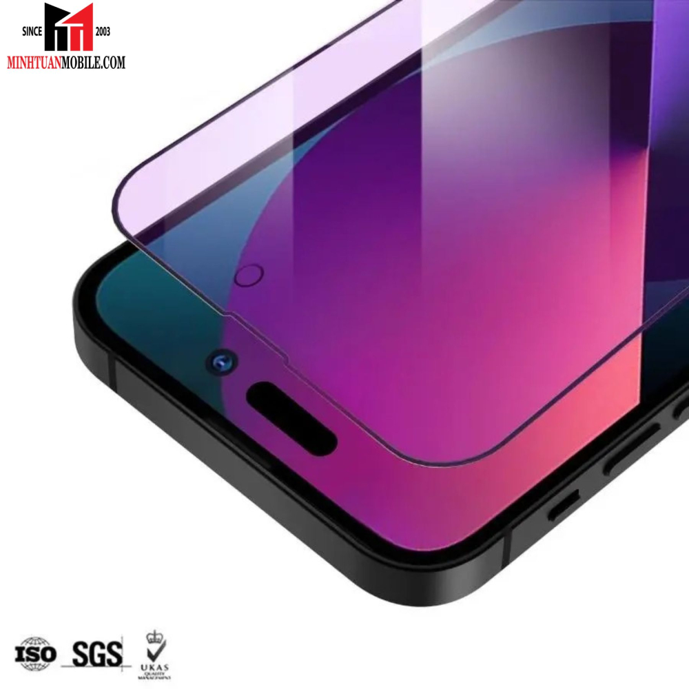 Cường lực chống ánh sáng xanh iPhone 14 Plus-13 Pro Max MOCOLL 2.5D Full Cover