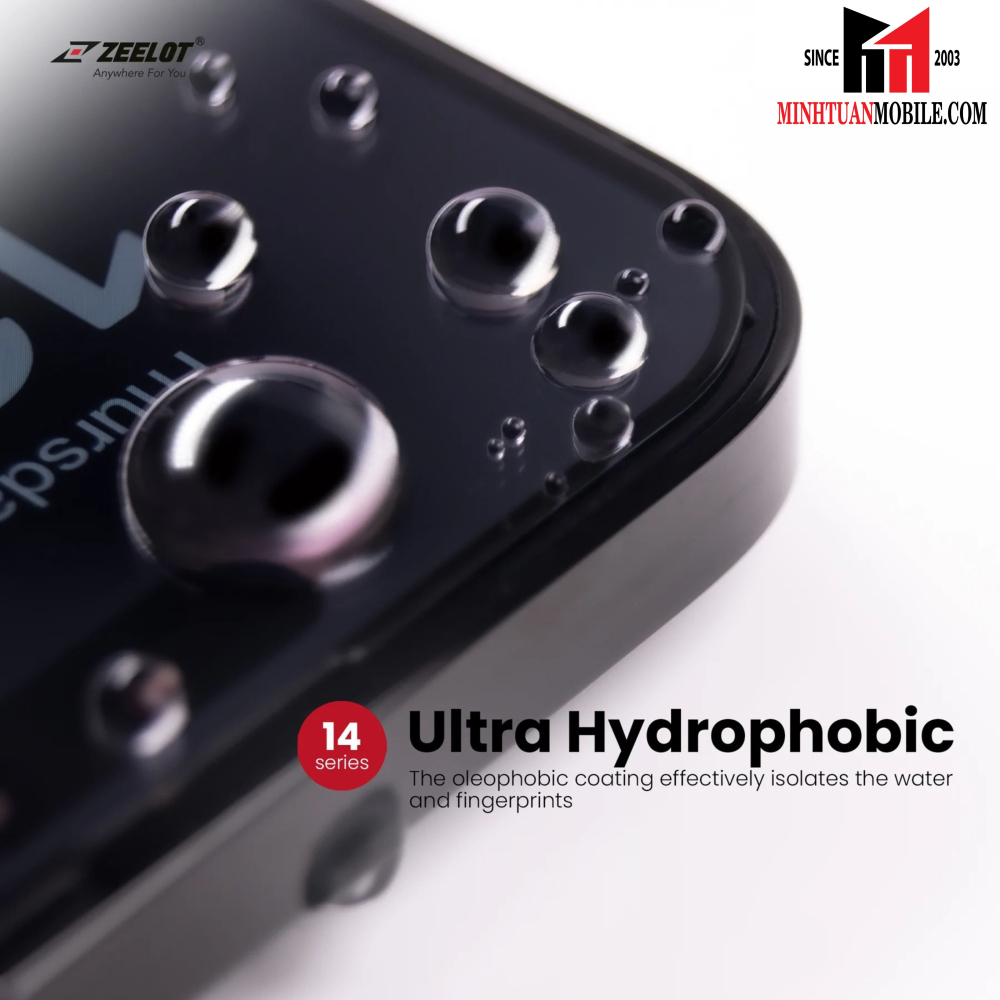 Cường lực chống ánh sáng xanh iPhone 14 Pro Zeelot Solidsleek