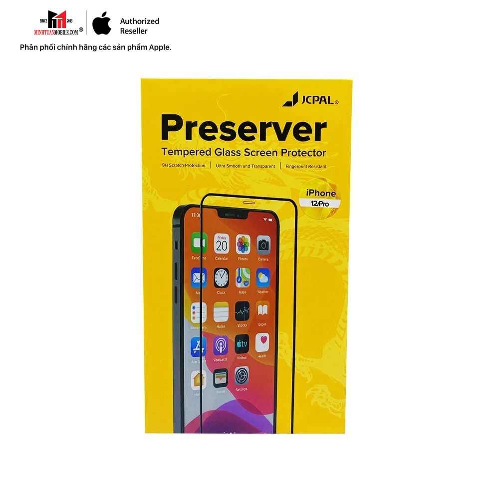 Cường lực iPhone 12-12 Pro JCPAL Premium Preserve JCP4001