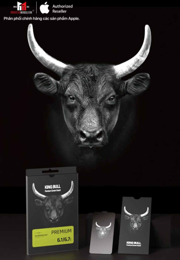 Cường lực iPhone 13 Pro Max/14 Plus Mipow Kingbull Premium Silk HD (2.7D) BJ406