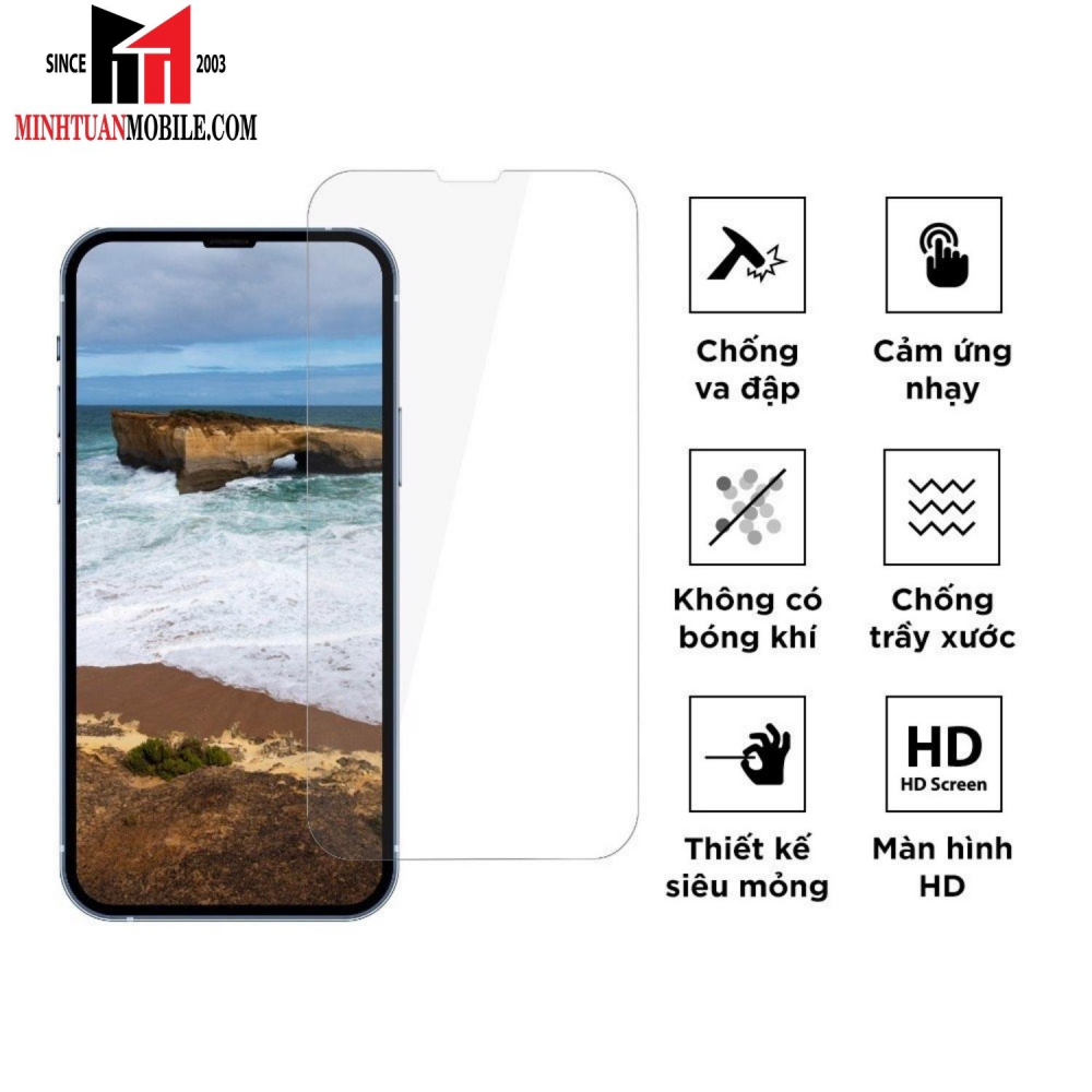 Cường lực iPhone 14/13/13 Pro ANANK trong suốt