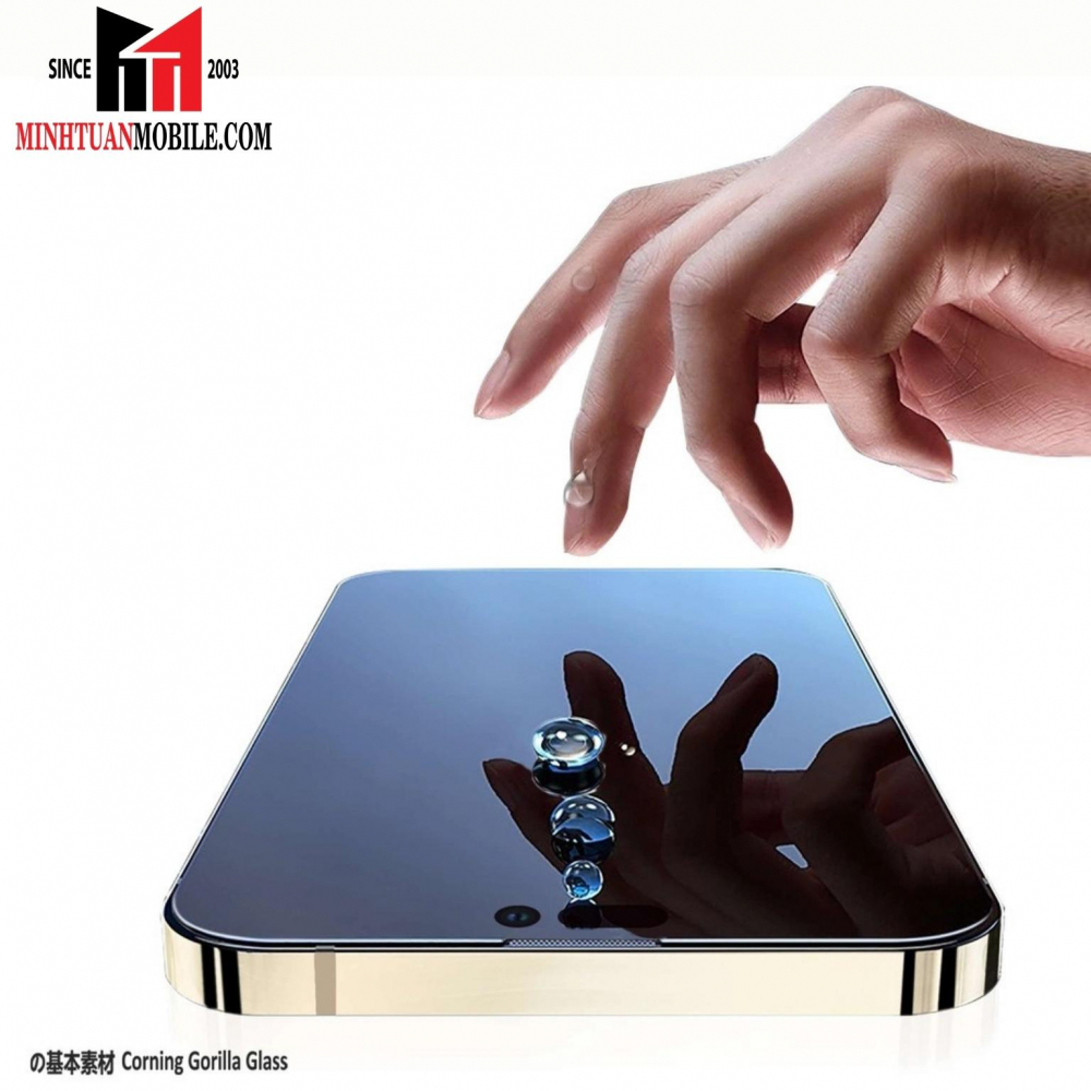 Cường lực iPhone 14 Pro Max ANANK Corning Gorilla cao cấp (viền đen)