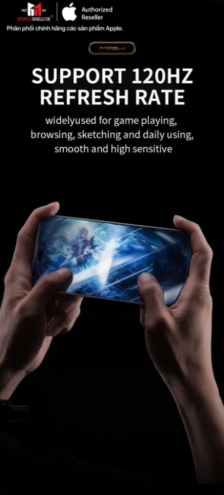 Cường lực iPhone 14 Pro Max Mipow Kingbull Premium Silk HD (2.7D) BJ408