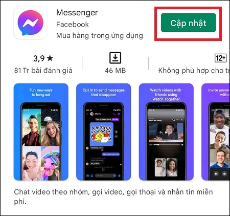 Tiến hành cập nhật phiên bản mới nhất