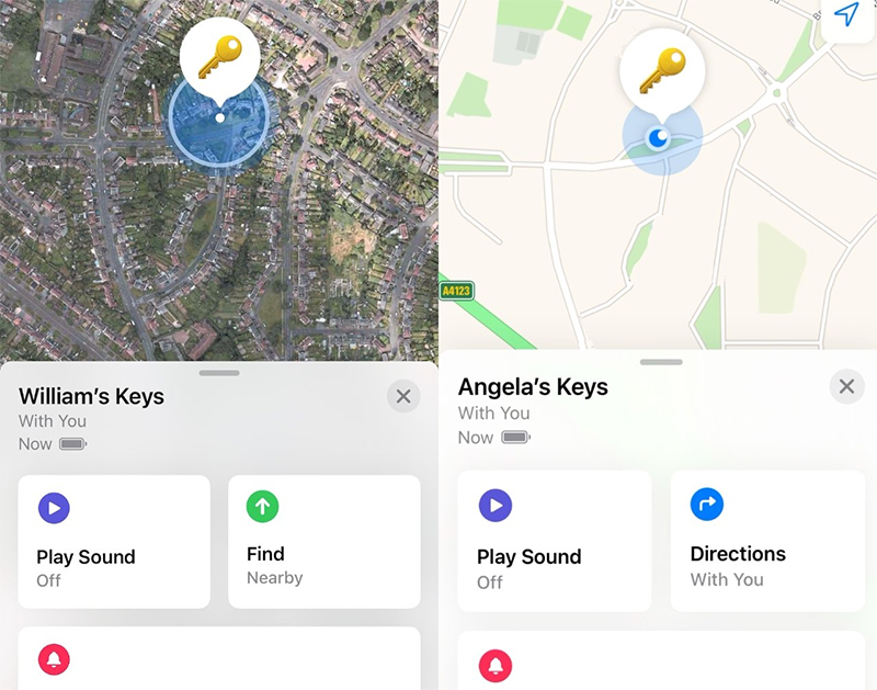 Tìm kiếm chính xác giúp trực quan trong quá trình tìm lại AirTag