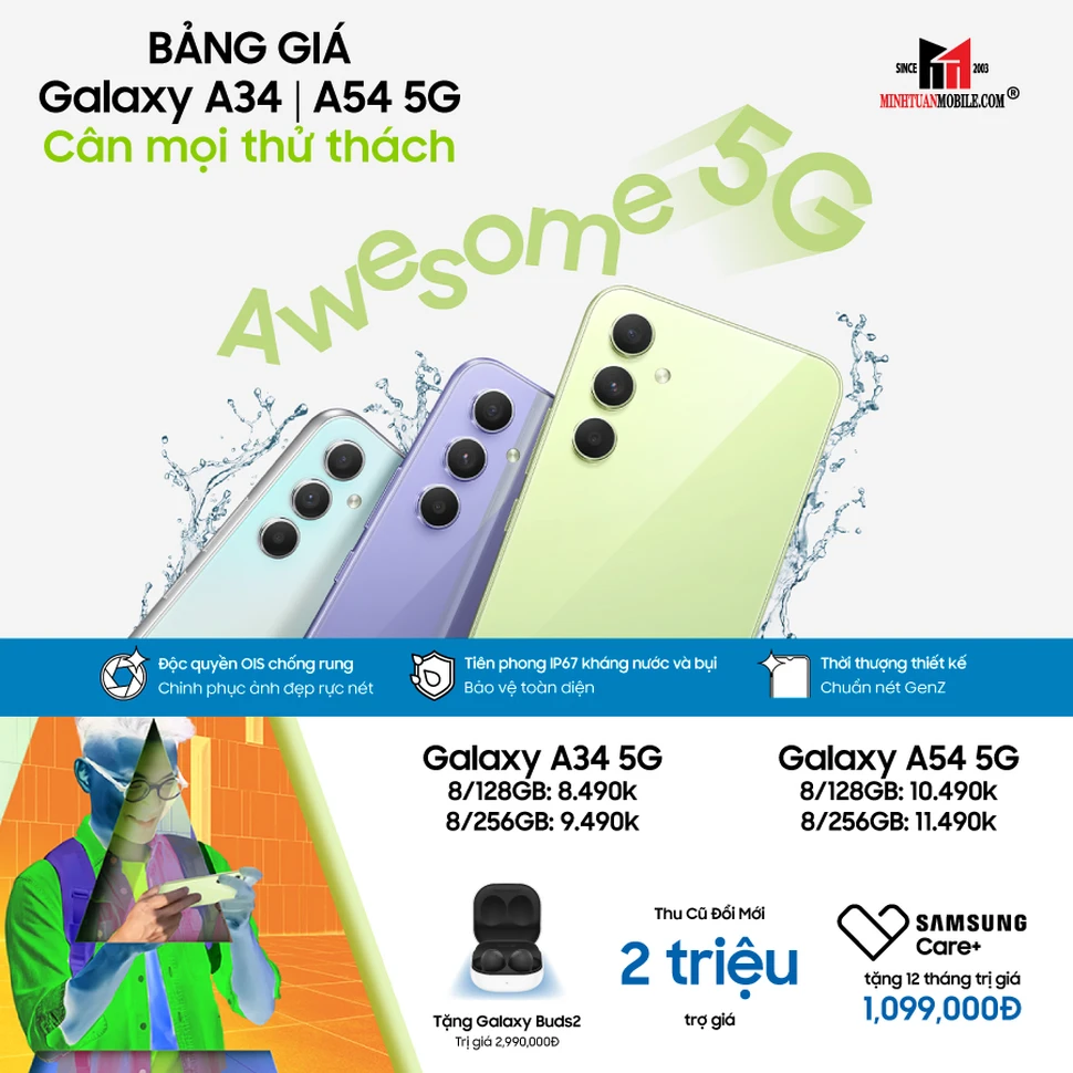 Đặt hàng Samsung Galaxy A34 | A54 với nhiều ưu đãi & đặc quyền tại Minh Tuấn Mobile