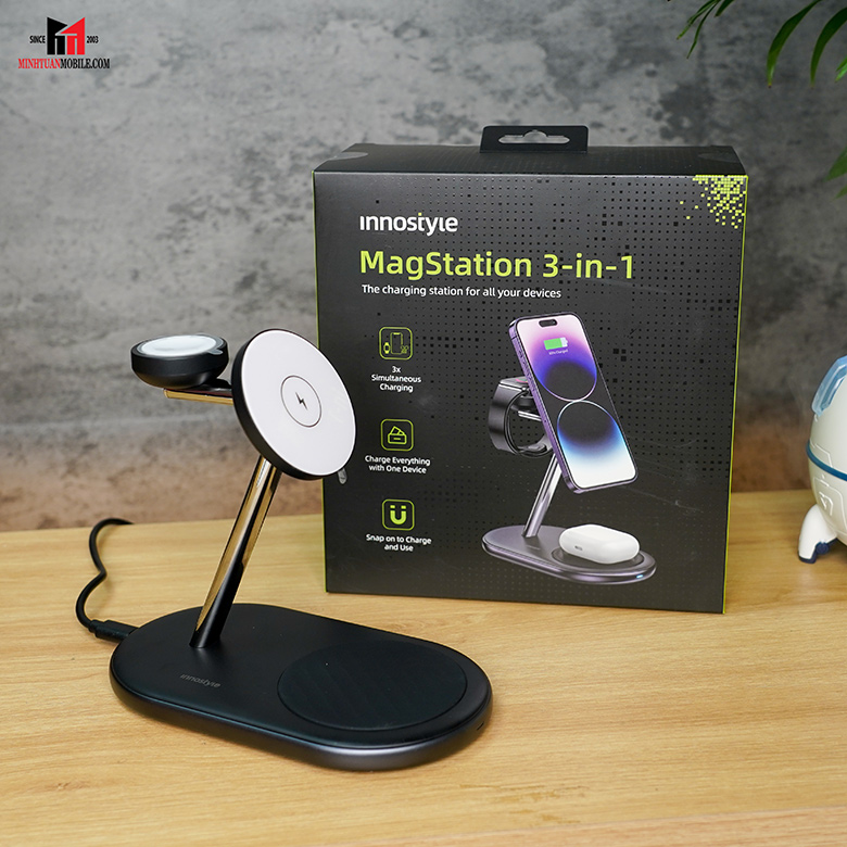 Đế sạc không dây Innostyle Magstation 3 in 1