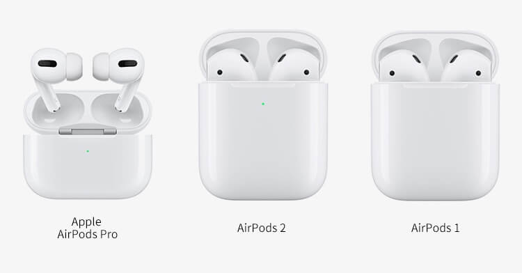 Kiểu dáng Airpods qua các thế hệ