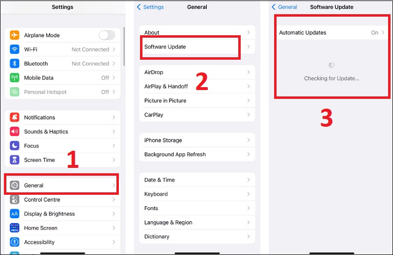 Cập nhật phiên bản iOS mới cho iPhone 