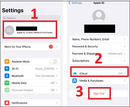 Đăng xuất khỏi iCloud
