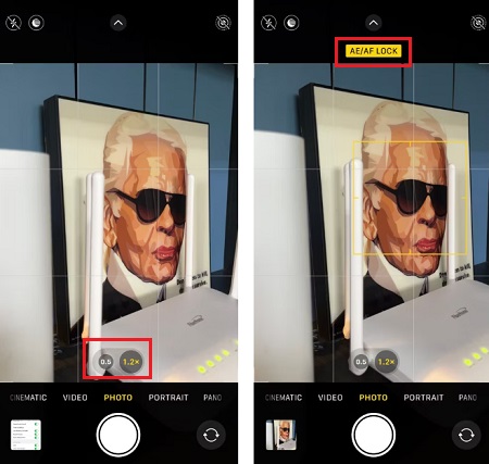 Khóa Tiêu cự và Phơi sáng trong camera của iphone 