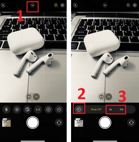 Sử dụng chức năng Hẹn giờ trong camera iphone 
