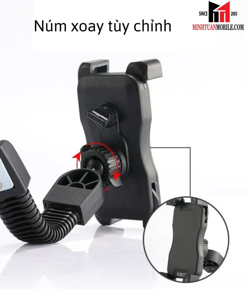 Đế đỡ điện thoại gắn xe máy ROBOT RTMH02
