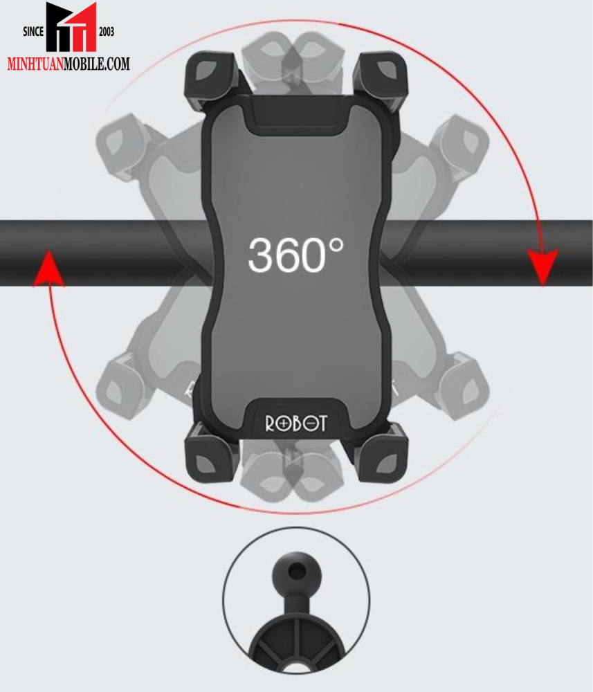 Đế đỡ điện thoại gắn xe máy ROBOT RTMH02