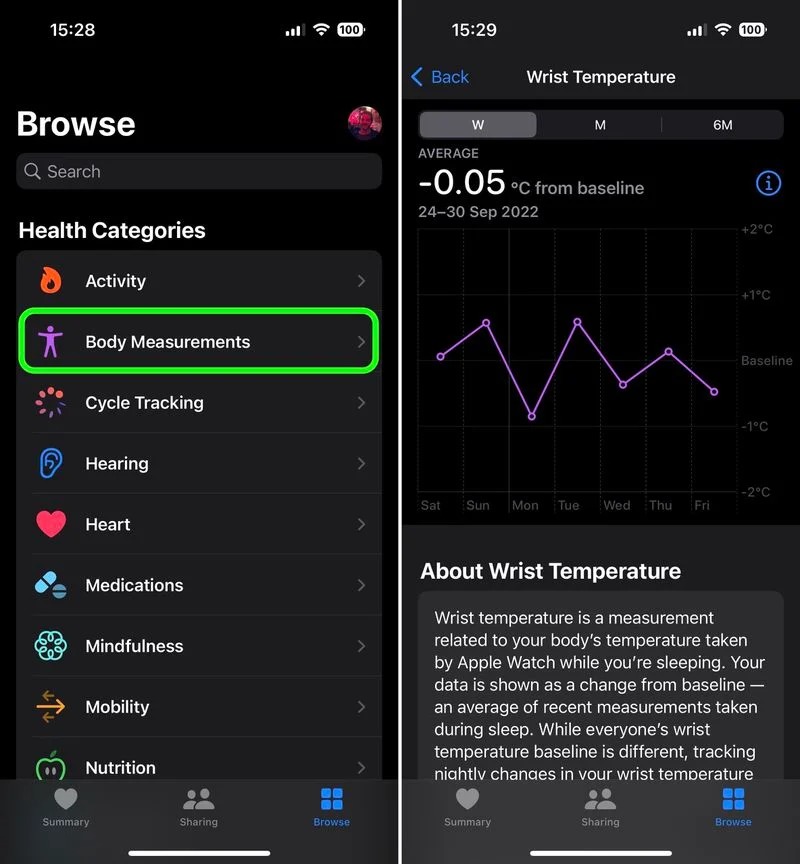 Cách theo dõi nhiệt độ cổ tay hàng đêm trên Apple Watch Series 8 & Ultra cực hữu ích