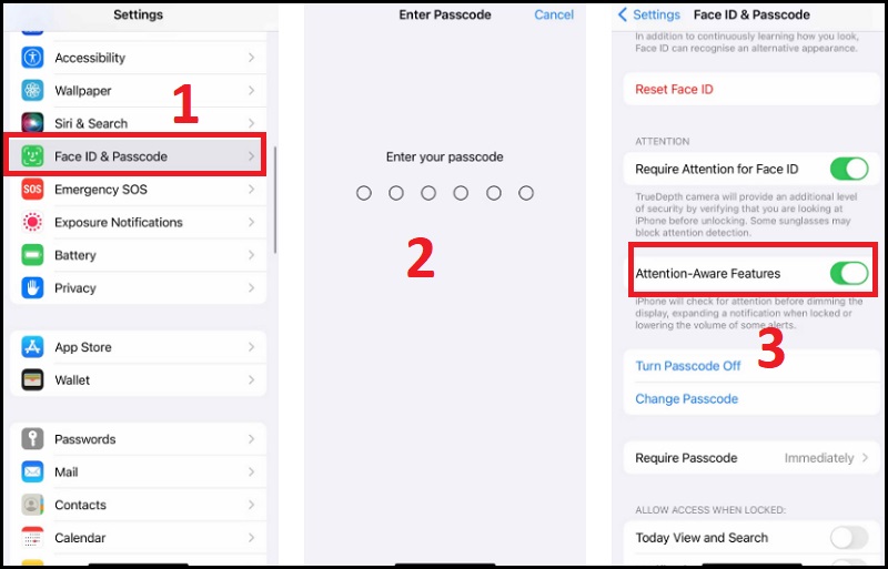 Tính năng Attention Aware có thể gây màn hình iPhone tự động giảm độ sáng (mờ đi) 