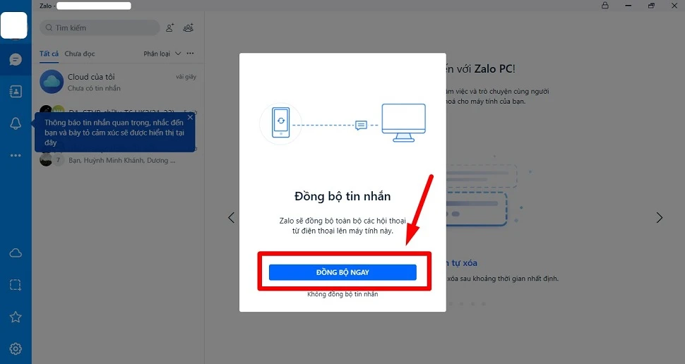 Cách đồng bộ tin nhắn từ điện thoại sang máy tính 