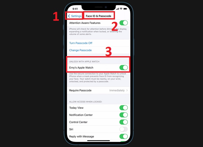 Kích hoạt chức năng mở khóa iPhone bằng Apple Watch 