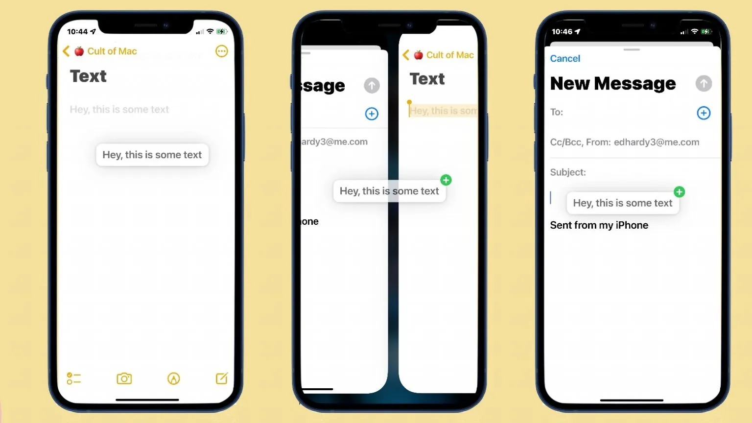 Kéo và thả giữa các ứng dụng trên iPhone