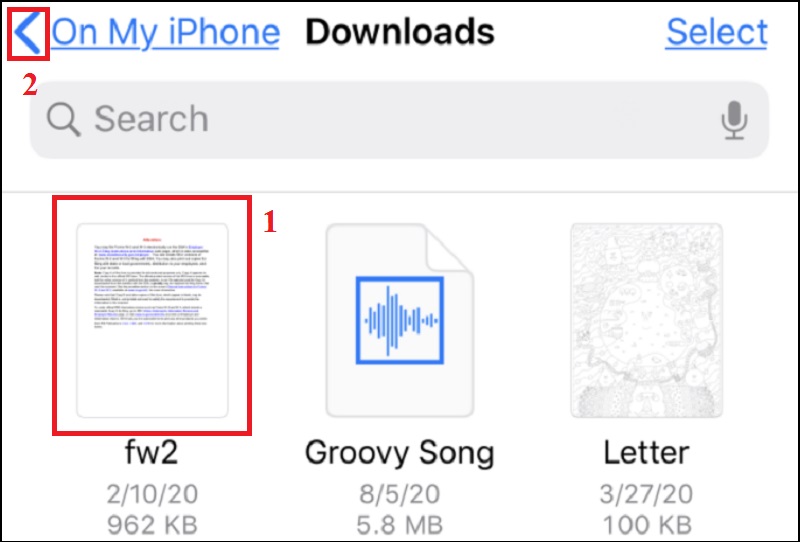 tìm thấy file mà bạn đã tải về điện thoại