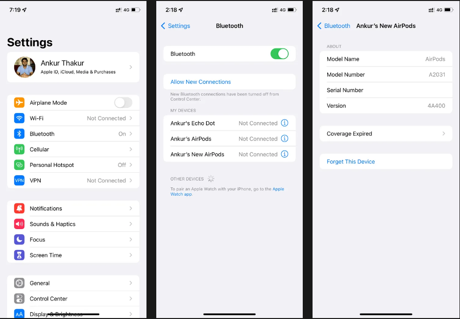 Ngắt ghép nối AirPods của bạn và ghép nối chúng lại
