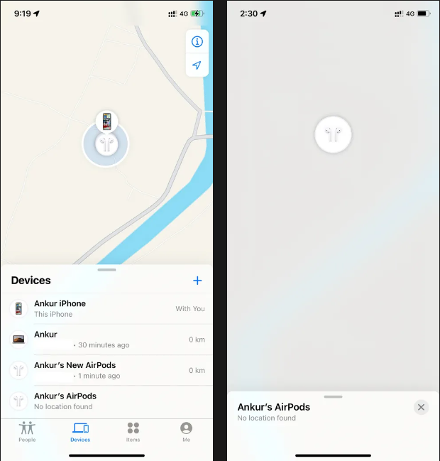 Tìm tôi sẽ không hiển thị AirPods của bạn nếu nó đã quá lâu