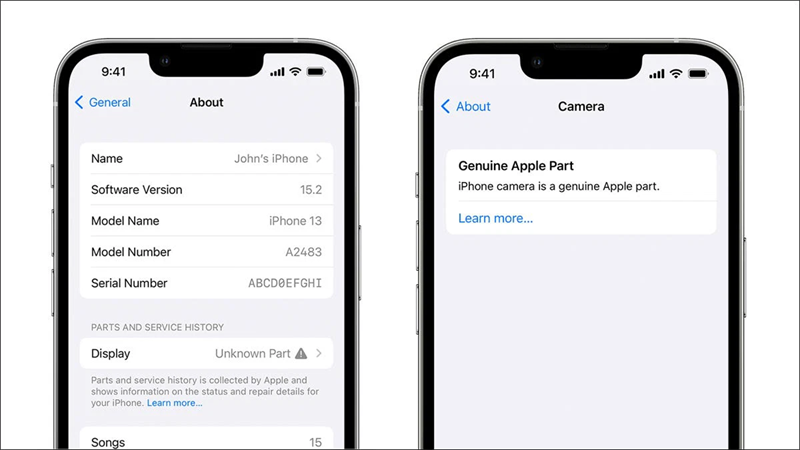 Tính năng theo dõi lịch sử sửa chữa của iPhone​