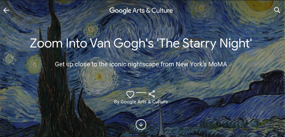 Với&nbsp;Google Arts & Culture dễ dàng xem&nbsp;tác phẩm nghệ thuật từ các bảo tàng&nbsp;nổi tiếng trên toàn thế giới