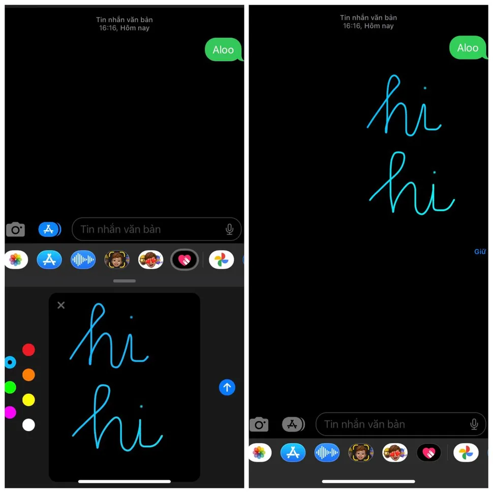 Gửi tin nhắn với hiệu ứng cực xinh trên iPhone