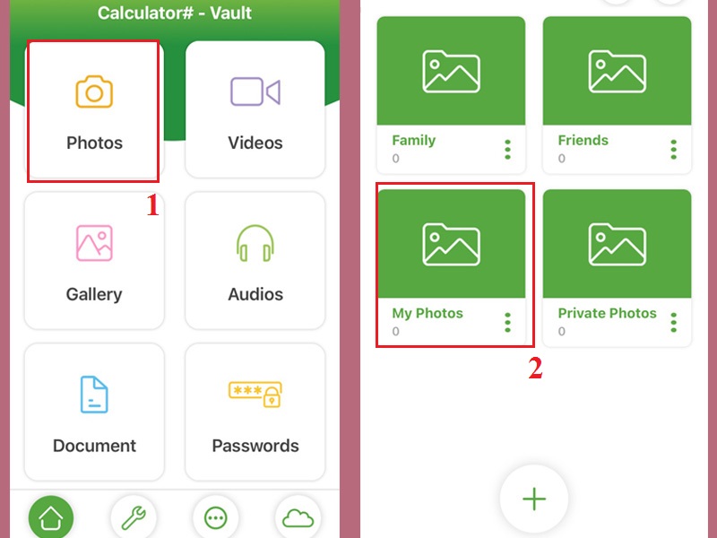 Chọn mục Hình ảnh để giấu hình