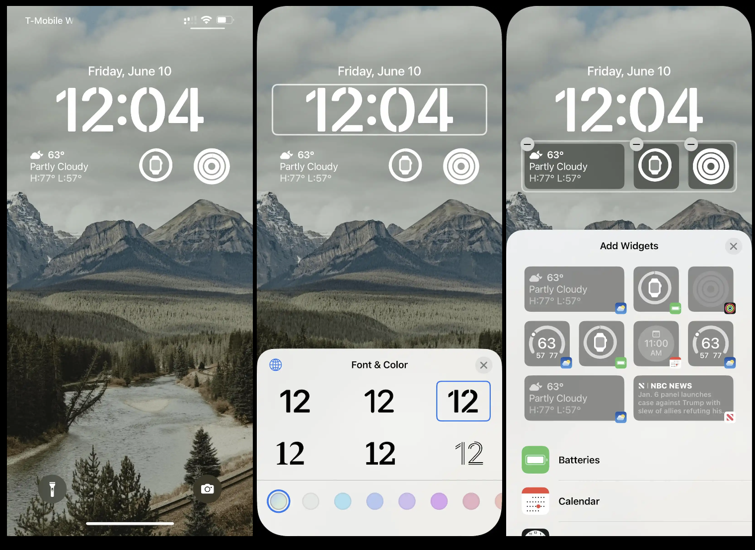 Màn hình khóa Android iOS 16